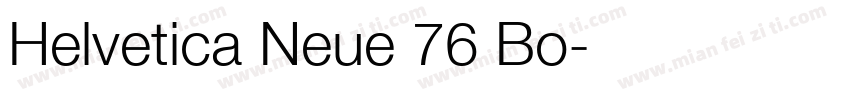 Helvetica Neue 76 Bo字体转换